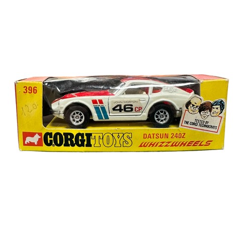 298 - Corgi Whizzwheels Datsun 240Z pair, generally excellent in excellent window boxes (price pencil mark... 