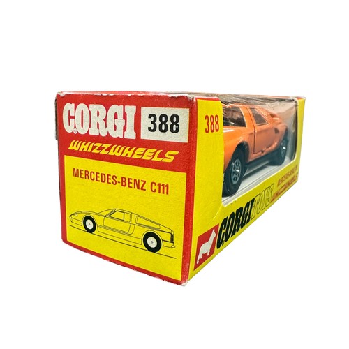 300 - Corgi Whizzwheels Mercedes Benz pair, generally excellent in excellent window boxes, with 350SL whit... 