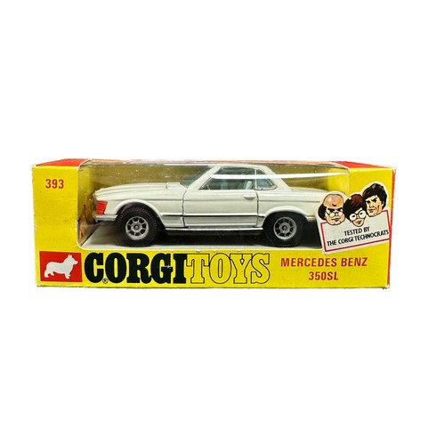 300 - Corgi Whizzwheels Mercedes Benz pair, generally excellent in excellent window boxes, with 350SL whit... 