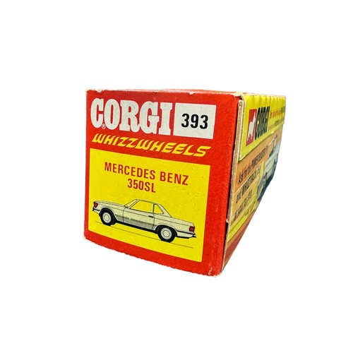 300 - Corgi Whizzwheels Mercedes Benz pair, generally excellent in excellent window boxes, with 350SL whit... 