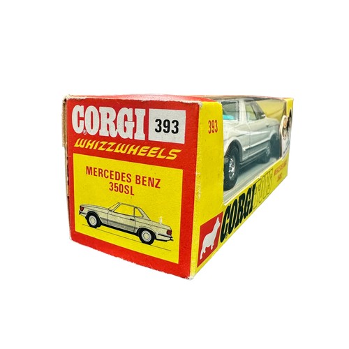 300 - Corgi Whizzwheels Mercedes Benz pair, generally excellent in excellent window boxes, with 350SL whit... 