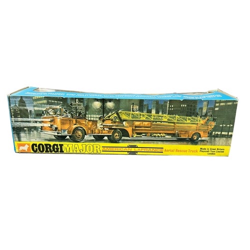 318 - Corgi American La France aerial rescue truck No. 1143, generally excellent to good plus (unattached ... 