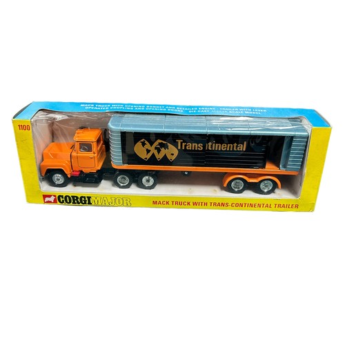 306 - Corgi Mack Truck with Trans-Continental Trailer No. 1100, generally excellent in good plus window bo... 