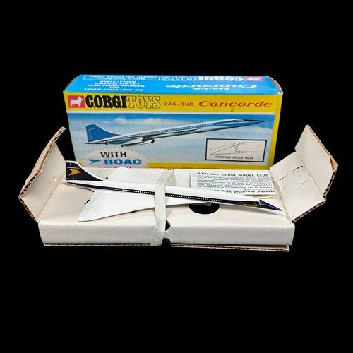 246 - Corgi Concorde BOAC No. 653, generally excellent in excellent box and inner plinth with white elasti... 