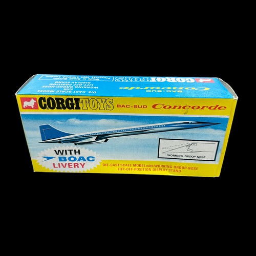 246 - Corgi Concorde BOAC No. 653, generally excellent in excellent box and inner plinth with white elasti... 