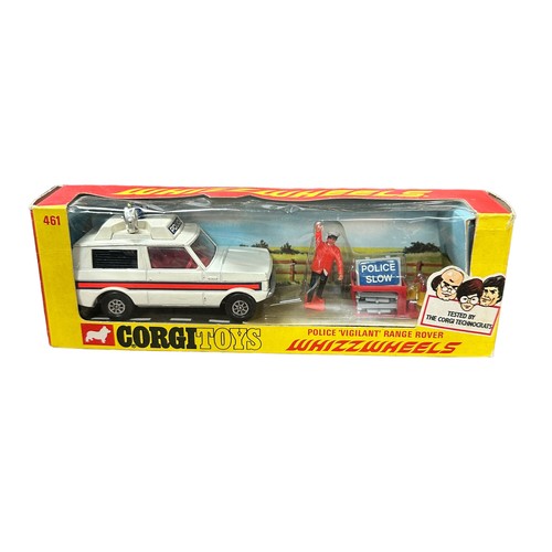 302 - Corgi Whizzwheels Police Range Rover Vigilant No. 461 and Ford Cortina GXL No. 402, generally excell... 