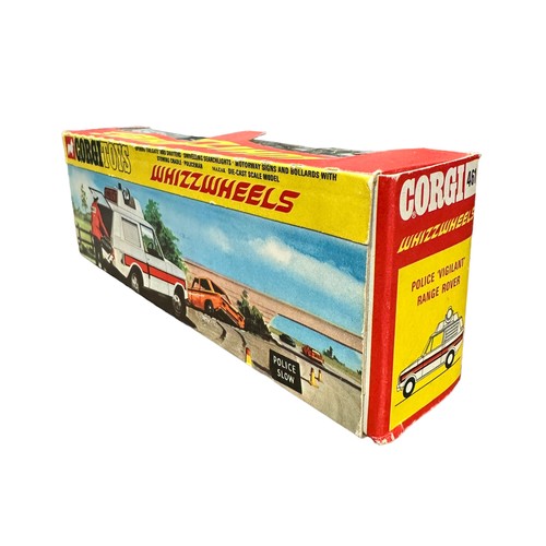 302 - Corgi Whizzwheels Police Range Rover Vigilant No. 461 and Ford Cortina GXL No. 402, generally excell... 