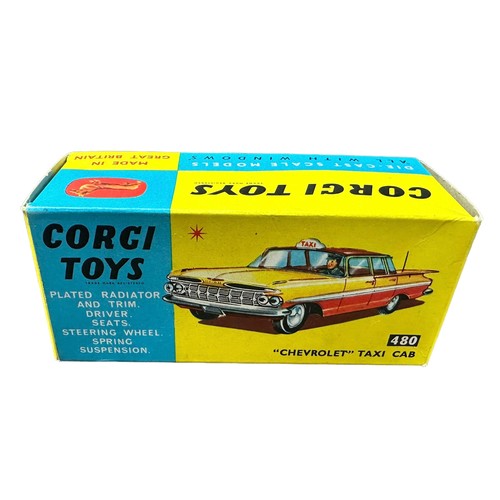 234 - Corgi Chevrolet Taxi  No. 480, generally excellent in excellent to good plus box (pencil marking 5/7... 