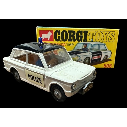 242 - Corgi Police Panda Imp black roof/luminous door panel No. 506, generally excellent in excellent to g... 