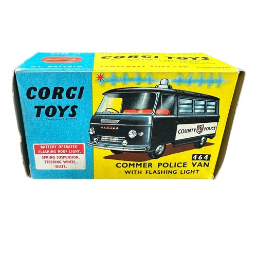 225 - Corgi Commer County Police metallic blue with blue beacon No. 464, generally excellent to good plus ... 