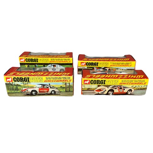 264 - Corgi Whizzwheels Porsche collection, generally excellent in excellent to good plus window boxes, wi... 