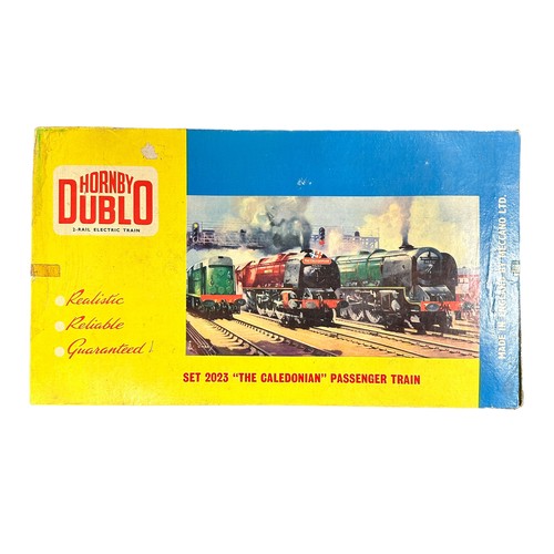 429 - Hornby Dublo The Caledonian 2-rail set No. 2023, generally excellent in good plus box (lid split at ... 