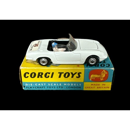 182 - Corgi Lotus Elan S2 No. 318, generally excellent in good plus blue and yellow box, white with boot d... 