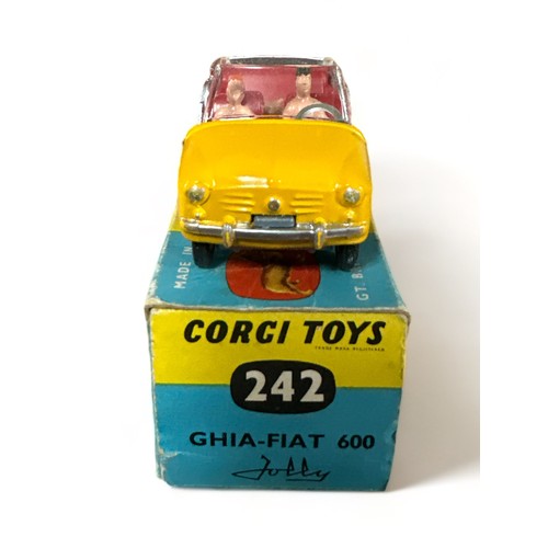 141 - Ghia-Fiat 600 Jolly (roofless version) No. 242, generally excellent in good plus box, yellow, silver... 