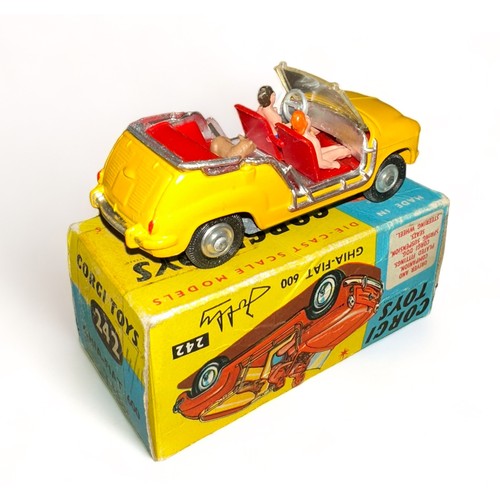 141 - Ghia-Fiat 600 Jolly (roofless version) No. 242, generally excellent in good plus box, yellow, silver... 