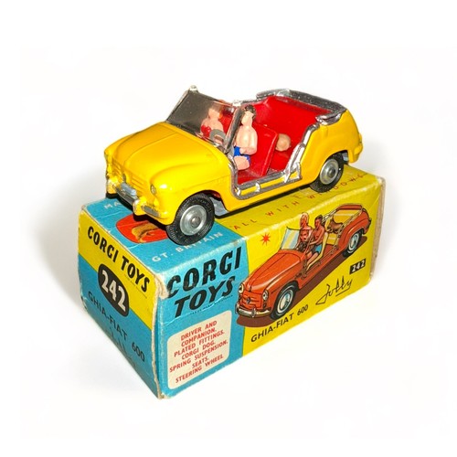 141 - Ghia-Fiat 600 Jolly (roofless version) No. 242, generally excellent in good plus box, yellow, silver... 