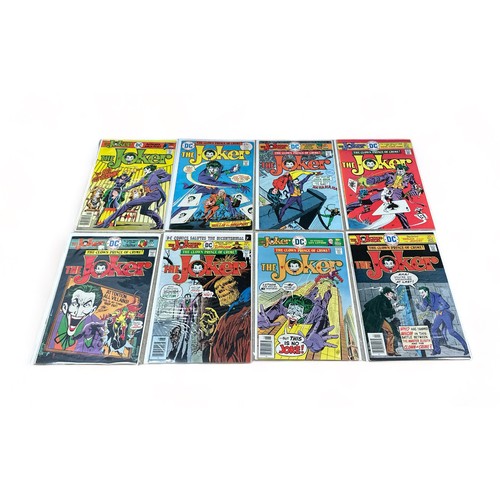 521 - Dc Comics The Joker 1970s. Nos 2, 3, 4, 5, 6, 7, 8, 9. All 8 copies bagged & boarded, Ungraded.