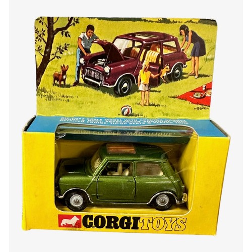 193 - Corgi Mini Magnifique No. 334, generally excellent in excellent window box, metallic green with stri... 