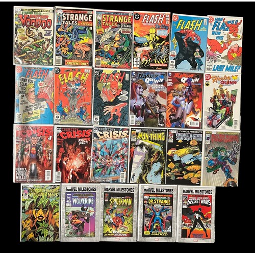 565 - Selection of Marvel Comic Titles to include: Strange Tales 1970s Nos 170, 186, 187: The Flash 1980s ... 