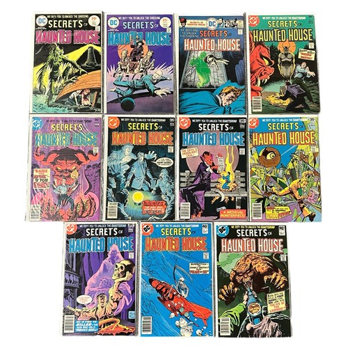 540 - DC Comics Secrets Of haunted House 1970s Nos 1-3, 7-12, 16, 17: All 11 comics bagged & boarded, NM.