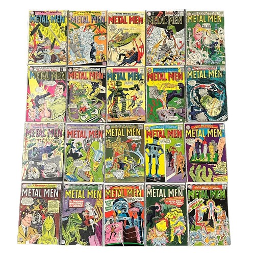 555 - DC Comics Metal Men 1960s Nos 1-4, 6-18, 20-25, All 23 comics bagged & boarded, Ungraded.