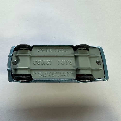 147 - Corgi Rover 2000 No. 252, generally excellent in excellent box, metallic blue with red interior, spu... 