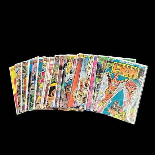 574 - First Comics  E-Man 1983 Nos 1-22. All 22 comics bagged & boarded, NM.