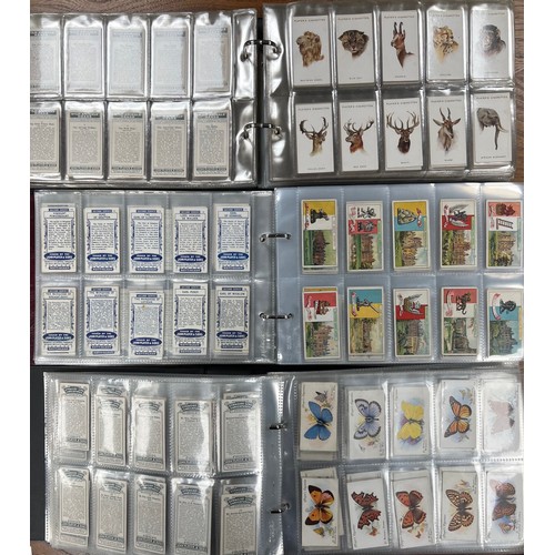 267 - Collection of cigarette cards in 10 albums, complete and near complete sets in mixed condition with ... 