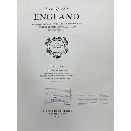 432 - SPEED, JOHN. Set of three John Speed’s England facsimile folios, to include John Speed’s England Par... 