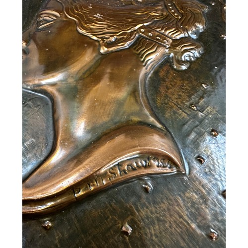 147 - Peter Shaw (British), 1840 1d Black copper relief plaque by Peter Shaw, limited edition numbered 7 o... 