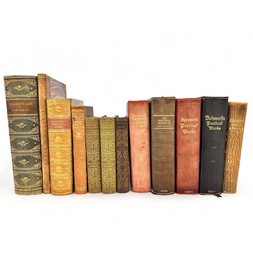 448 - A collection of 12 poetry books and play books. . Includes works by Tennyson, Browning, Sir Phillip ... 