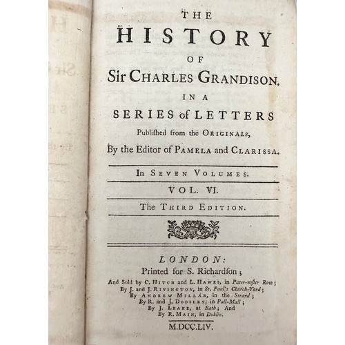 420 - 'The History of Sir Charles Grandison in a Series of Letters'  In Seven Volumes. Third Edition, S. R... 