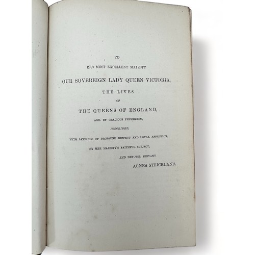 422 - STRICKLAND, Agnes, ' Lives of the Queens of England from the Norman Conquest.'  Six Volumes. Bell & ... 