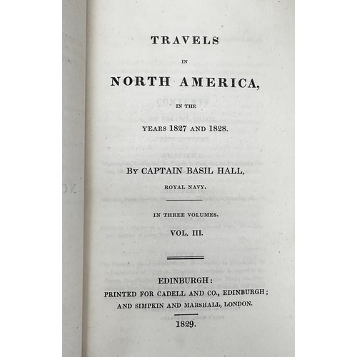 434 - A collection of travelogues. 
HALL (Basil) - Hall's Travels in North America in the years 1827 and 1... 