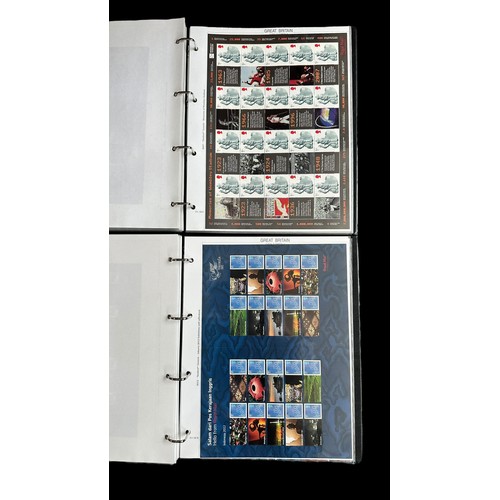 209 - Great Britain Decimal stamps 2000-2012 in two Royal Mail Smilers albums with 64 generic label sheets... 