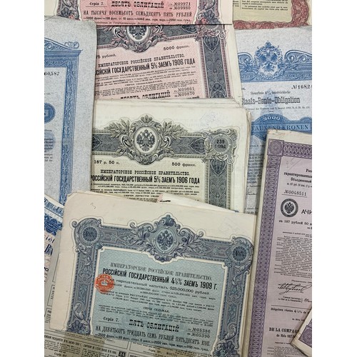 416 - Interesting world collection of Share Certificates to include; Société Anonyme Du Casino et des Bain... 