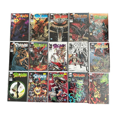 457 - Image Comics Spawn 90s Nos 2-18, 21-30, 32, 37, 39, 41: All 31 comics bagged & boarded, NM.,