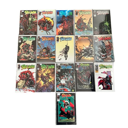 457 - Image Comics Spawn 90s Nos 2-18, 21-30, 32, 37, 39, 41: All 31 comics bagged & boarded, NM.,