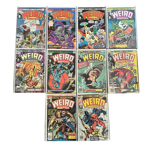 495 - Marvel Comics Weird Wonder Tales 1970s Nos 8, 10, 12-17, 19, 22: All 10 comics are bagged & boarded,... 