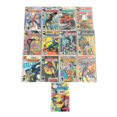 498 - Marvel Comics, Web Of Spider-Man 1980s Nos 2-6, 9, 10, 12-14, 16-17, 19-33: All 25 comics are bagged... 