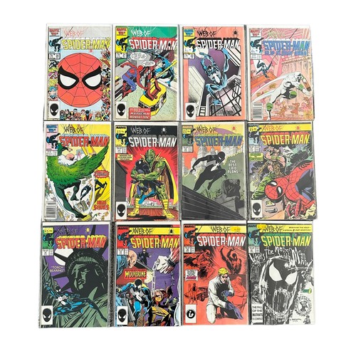 498 - Marvel Comics, Web Of Spider-Man 1980s Nos 2-6, 9, 10, 12-14, 16-17, 19-33: All 25 comics are bagged... 