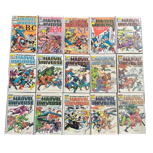 504 - Marvel Universe: Official Handbook of The Marvel Universe 1980s Nos 2, 6, 8, 15: Marvel Universe Del... 