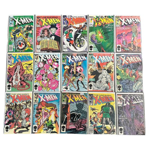 510 - Marvel Comics The Uncanny X-Men 1980s Nos 178,-181, 186-192, 194, 196-208:  All 25 comics are bagged... 