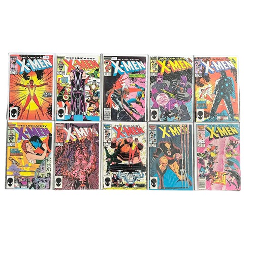 510 - Marvel Comics The Uncanny X-Men 1980s Nos 178,-181, 186-192, 194, 196-208:  All 25 comics are bagged... 