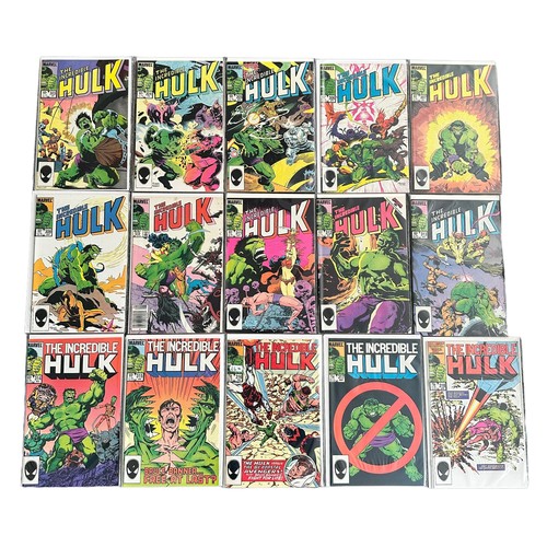 523 - Marvel Comics The Incredible Hulk 1980s Nos 303-307, 309-327, 330: All 25 comics are bagged & boarde... 