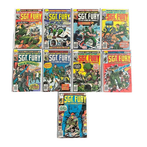 531 - Marvel Comics SGT. Fury and his Howling Commandos 1970s Nos 101, 102, 104, 110, 112, 117, 118, 120,-... 