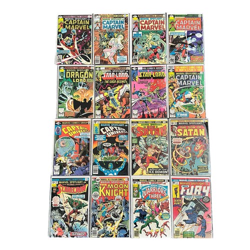 549 - Marvel Comics: Marvel Spotlight On 1970s Captain Marvel Nos 1, 2, 3, 4; Dragon Lord 5: Star lord 6, ... 