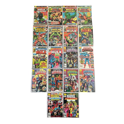 550 - Marvel Comics: Marvel Super Heroes 1970s Hulk and Sub-Mariner Nos 34, 37, 40, 42, 43, 55: The Incred... 