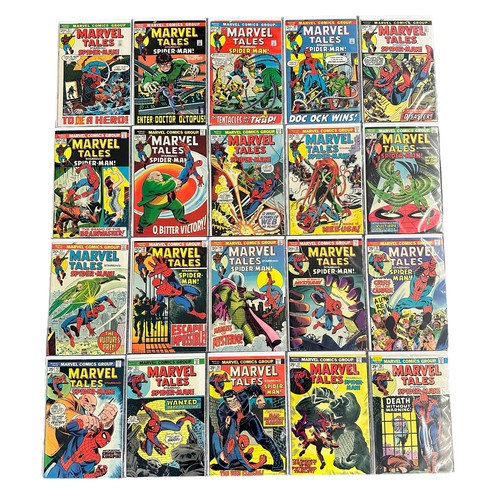 552 - Marvel Tales Spider-Man 1970s Nos 37-56; All 20 comics are bagged & boarded, Ungraded.