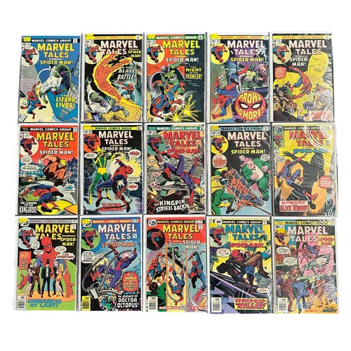 553 - Marvel Tales Spider-Man 1970S Nos 57-63, 65-72: All 15 comics are bagged & boarded, NM.